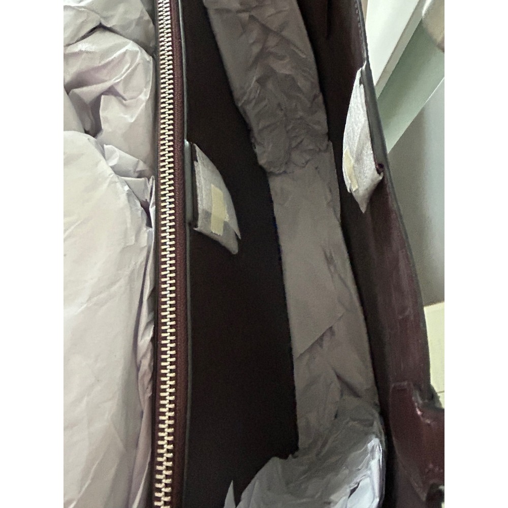 Coach Willow Tote Black Croc Embossed Leather Handbag CP140 NEW - Picture 6 of 8